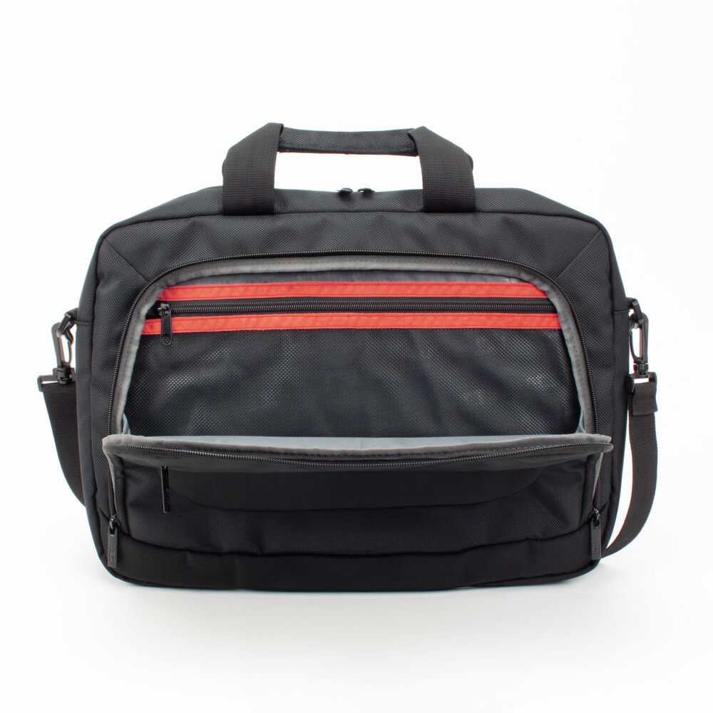 ACT Suburb 15.6" Laptop Schoudertas | Gemaakt van Gerecycled Plastic | Zwart - Afbeelding 4
